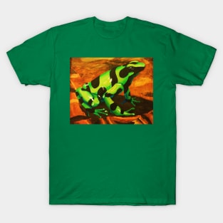 Poison Dart Arrow Frog--Black and Green T-Shirt